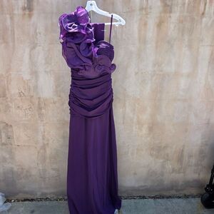 Cinderella Purple One Shoulder Formal 7713
